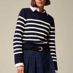 J.Crew Classical Sweater with Stripes
Size:XXXS
Color- Black